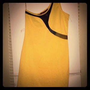 ✴️Sugar&Spice Woman’s Large Yellow Black net Dress